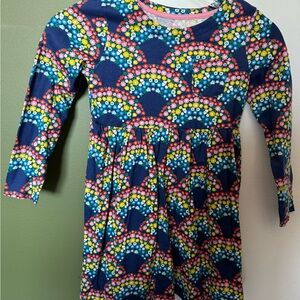 Mini Boden 8-9Y Multi Color Rainbow Flower Play Dress